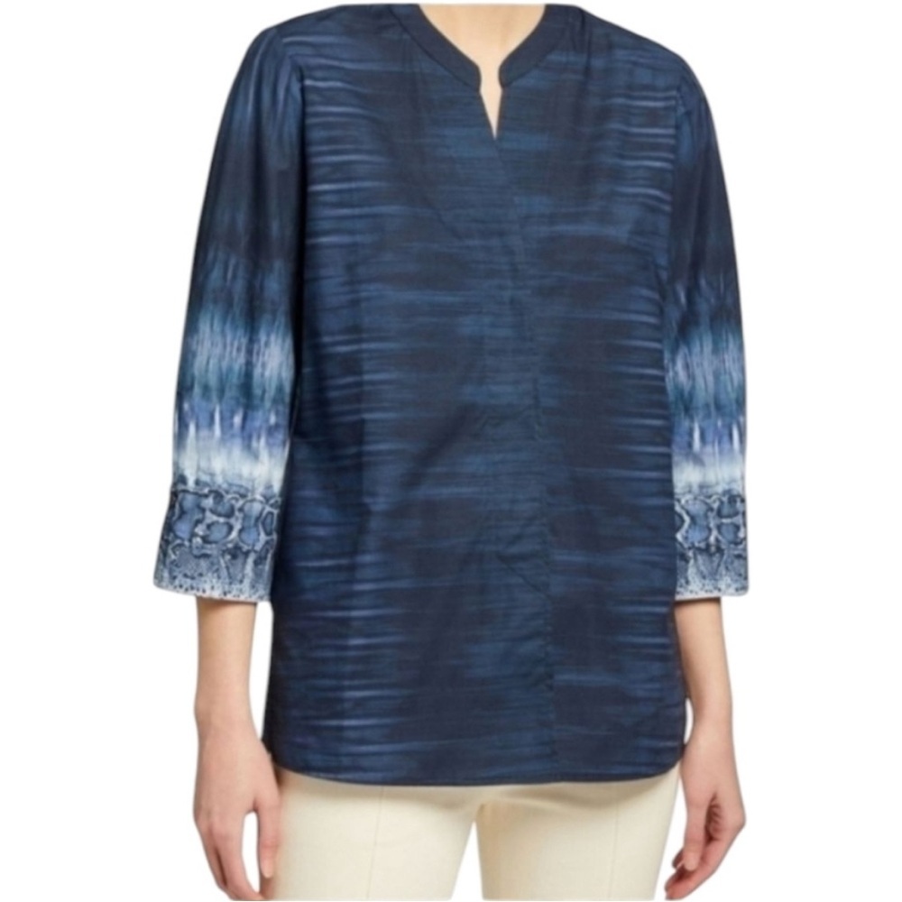 Kobo Halperin | Cobra print blouse/tunic top Women’s size M 3/4 sleeve Batik